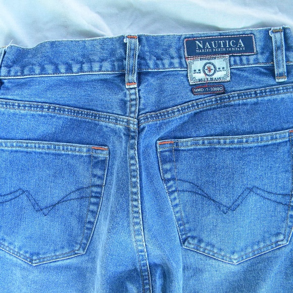 Nautica Marine Denim Button Front Blue Jeans - Picture 5 of 7